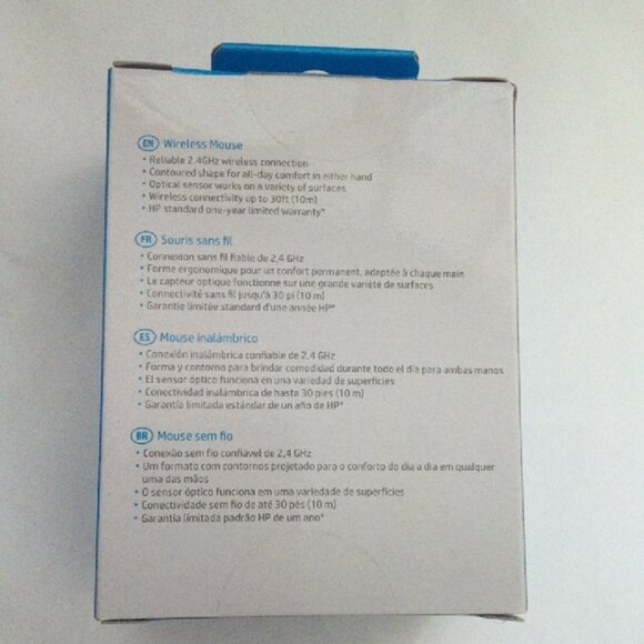 HP Wireless Mouse 200 - Black and Silver Mouse New In Sealed Box - Picture 2 of 7